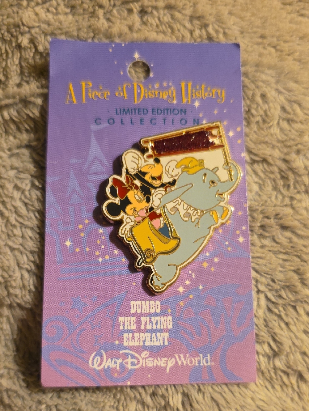 Disney Dumbo & Minnie Pin - Blue, Yellow, Red, Pink